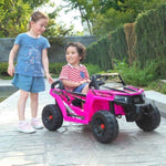 ZUN 12V kids Ride On Mini UTV, Electric Car with Front LED Lights and Horn, Single Seat with a Safety W2181P160710