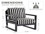 Mid-Century Modern Fabric Lounge Chair, Single Sofa Chair Armrests, Upholstered Lounge Chair W1249P479873