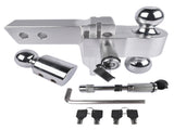 2" Receiver 12500 LBS Adjustable Trailer Hitch 4" Drop/Rise Tow Hitch Aluminum Drop Hitch 1-7/8", 95993286