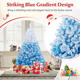 6ft Flocked Christmas Tree - 820 Branch Tips, Fireproof PVC, 3-Section Assembly, Metal 86998405