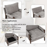 ZUN Mid-Century Modern Velvet Leisure Chair with Solid Wood and Thick Seat Cushion for Living 79974888