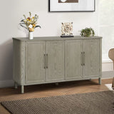 ZUN 60'' Rounded Design Elements Throughout The Sideboard Including Tabletop, Legs, Four Side Furniture W1445131940