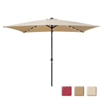 ZUN Outdoor Patio Umbrella 10 Ft x 6.5 Ft Rectangular with Crank Weather Resistant UV Protection Water 66337482