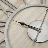 ZUN 23.6" Wood Wall Clock Natural/Grey See below B03598870