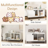 White Cat Litter Box Enclosure 72256933
