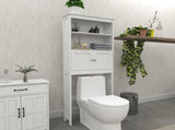 Over The Toilet Rack 2 -Tier Toilet Bathroom Spacesaver Storage Shelf with 2 Doors Wood Storage 54623098