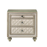 Beige 2-Drawer Nightstand B062P215408