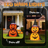 2Packs 3FT Halloween Collapsible Lighted Pumpkin Decoration, 176 LED Pop-Up Pumpkin Lamp with Cape, 89496807