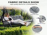 Outdoor Swing Cushions 60 Inch, Waterproof 4" Thick Porch Swing Cushion Replacement with Backrest 89043150