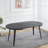 Extendable table,DINING TABLE,OFFICE TABLE,COFFEE TABLE,metal leg,MDF top,100/140/180x100x75cm,BLACK W234P288307