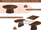Wooden Round Wooden Coffee Table, Flexible and Extendable, Multi-functional and Space-saving, W3590P491826
