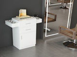 Barbershop Salon Locker / Hair Dryer Rack Drawer with Lock White 76190770