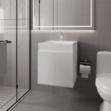 Shoshoni Bathroom Vanity with two Doors, White B128P314801