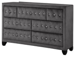 ZUN Modern Style Crystal Tufted Upholstery 7-Drawer Dresser finished with Velvet Fabric made with Wood 733569301591