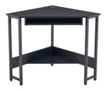 ZUN Triangle Computer Desk,Corner Desk With Smooth Keyboard Tray& Storage Shelves ,Compact Home 31054677