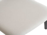 Rubber wood soft bag deep walnut dining table and chair set 1 table 4 chairs beige cushion 57935654