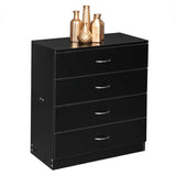 Modern Simple 4-Drawer Dresser Black 67789972