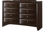 ZUN 1Pc Contemporary 8 Drawer Dresser Brown Cherry Finish Solid Wood Wooden Bedroom Furniture B011P216700