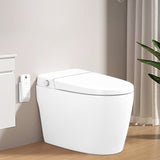 ZUN Smart Toilet Bidet Combo with Foot Sensor Open Cover/Seat, Self-Cleaning Nozzle, Heated Seat, Night W1219P243771