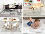 36"x46" Tempered Glass Office Chair Mat for Carpeted or Hardwood Floors,Clear 19377120