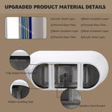 59" Acrylic Freestanding Bathtub, Stand Alone Soaking Tub, Glossy White Acrylic, Toe-tap Chrome W1675P288914