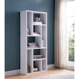 ZUN Contemporary Bookcase with Nine Shelves - White B107131405