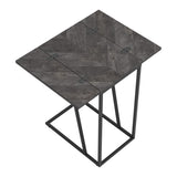Rustic Grey and Sandy Black Rectangle Accent Table B062P153643