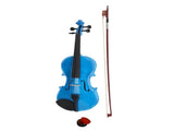 New 4/4 Acoustic Violin Case Bow Rosin Dark Blue 05020187