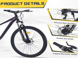 27.5 Inch Wheels 8 Speed Mountain Bike, for Men Women Boys and Girls, Front Suspension, Steel Frame 09715144
