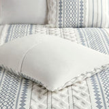 King/Cal King Cotton Printed Duvet Cover Set with Chenille B03596510