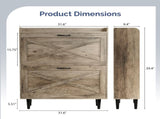 2-Drawer Top-Mounted Barn Door Shoe Cabinet Melamine Board Embossed MDF Shoe Cabinet 60682499