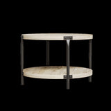 Modern minimalist style circular Bohemian table, 31.4''natural circular wooden double-layer W1727P251175