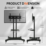 ZUN Universal Swivel TV Stand for 32–80 inch TVs, Height Adjustable Table Top TV Stand Mount with Tilt, 80667417