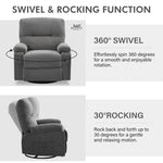 ZUN Recliner chair,360 degree rotating swing single sofa chair, equipped with soft cushion and backrest, W1521P265833