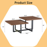 Perfectly Integrating Modern and Scandinavian Styles-Dark Walnut Double-Deck Coffee Table, W3226P279012