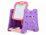 Pink 3-in-1 Kids Double Sided Art Easel, Magnetic Whiteboard & Chalkboard Standing Drawing Board 74504505