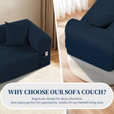 Spring Sofa with High-Quality Fabric, Pillows & Storage - Pocketed Springs, High-Density Foam, for B347P365288
