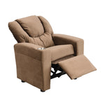 ZUN Kids Chair, Kids Upholstered Couch with One Cup Holder, Footrest, Backrest, Toddlers Velvet W2297P164709