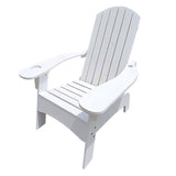 Outdoor or indoor Wood Adirondack chair with an hole to hold umbrella on the arm ,white W2297P143389