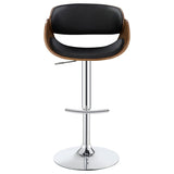 Black and Chrome Adjustable Bar Stool B062P153497