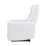 ZUN Bloomy 35.5" High-Back Power Recliner Motion Chair, Chiffon White Boucle B2719P238500