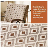 Pattern Colorful Fabric Armchair, Modern Accent Chair High Back, Living Room Chairs with Metal Legs W2105P210243