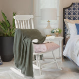 Patio Rocking Solid Wood, Outdoor Porch Rocker with Wooden Frame, Indoor Wooden Rocking 55528553