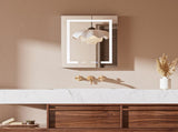 Bathroom LED Lighted Medicine Cabinet with Storage, 24" W x 30" H, Wall Mounted or Recessed, W5609P461277