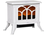 Electric Fireplace Freestanding Fireplace Stove with Realistic Logs 14.75"x9"x17.25" White 26452454
