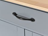 Kitchen Island Cart with Solid Wood Top and Locking Wheels,54.3 Inch Width,4 Door Cabinet and Two 49541331