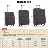 Softside Luggage Expandable 3 Piece Set Suitcase with Duffel Bag Upright Spinner Softshell N732P201004E