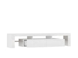 High gloss TV Stand with LED Lights for TVs up to 65'', Modern TV Console with Storage Cabinets for W1321126651