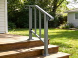 Handrails for Outdoor Steps, Iron Handrail Fits 1 Step, Transitional Handrail with Installation Kit, 99564073