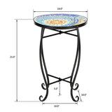 Blue Hawaiian Sun Mosaic Round Terrace Bistro Table 62269715